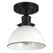 Design House Savannah 1-Light Matte Black Semi-Flush Ceiling Mount 588319